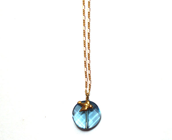 Gold Necklaces bird swarovski pendant
