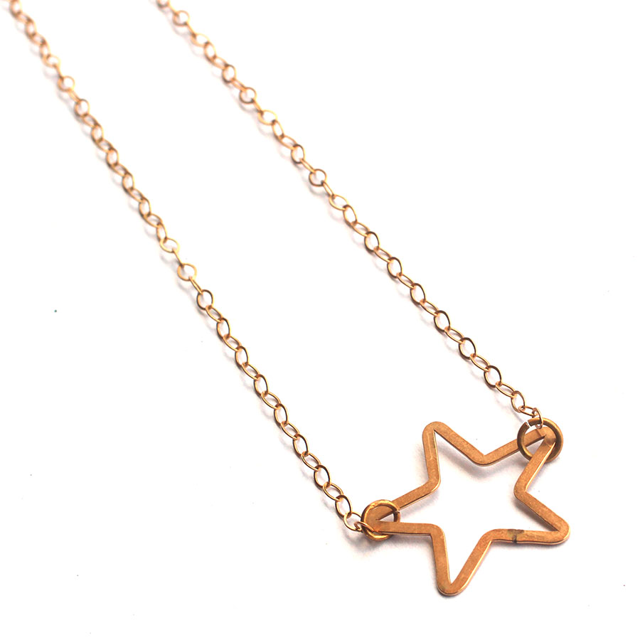 gold-star-simple-necklace-handmade-jewelry