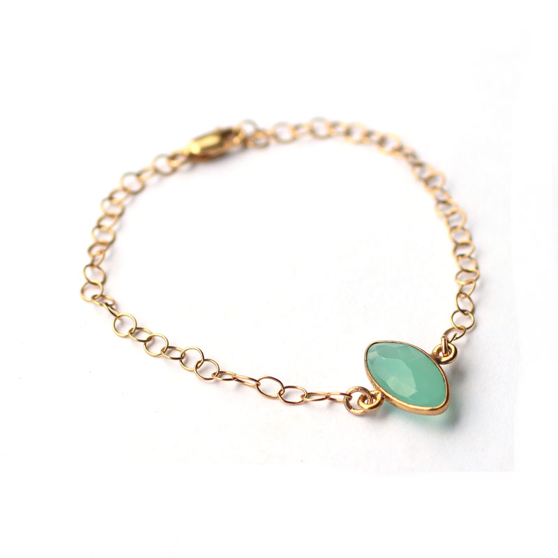 handmade-blue-chalcedony-bracelet-simple-jewelry-layer-bracelets