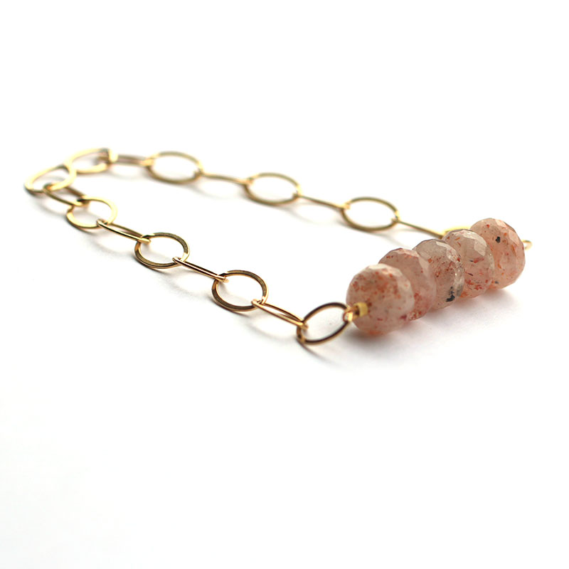 handmade-bracelets-pink-beads-14k-gold-filled-chain