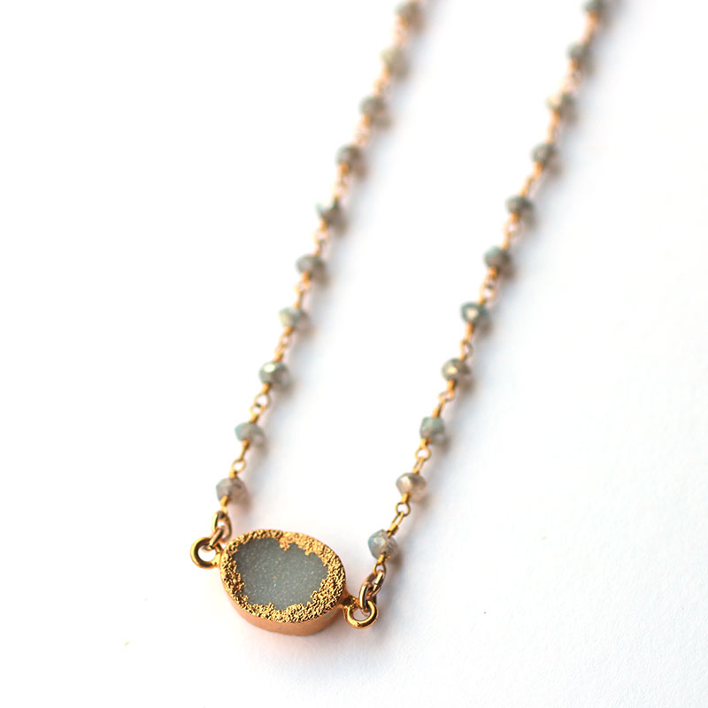 labradorite-beaded-chain-with-druzy-necklace-handmade