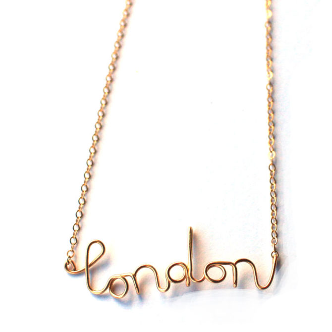 handmade gold london necklace