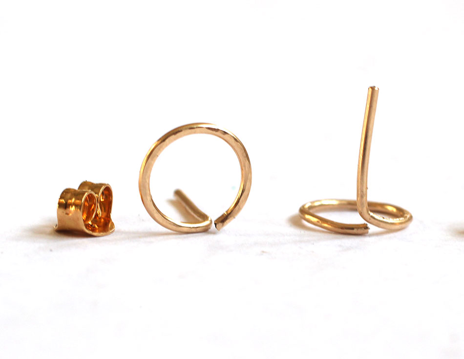 sensitive-ears-circle-hammered-studs-posts-earrings